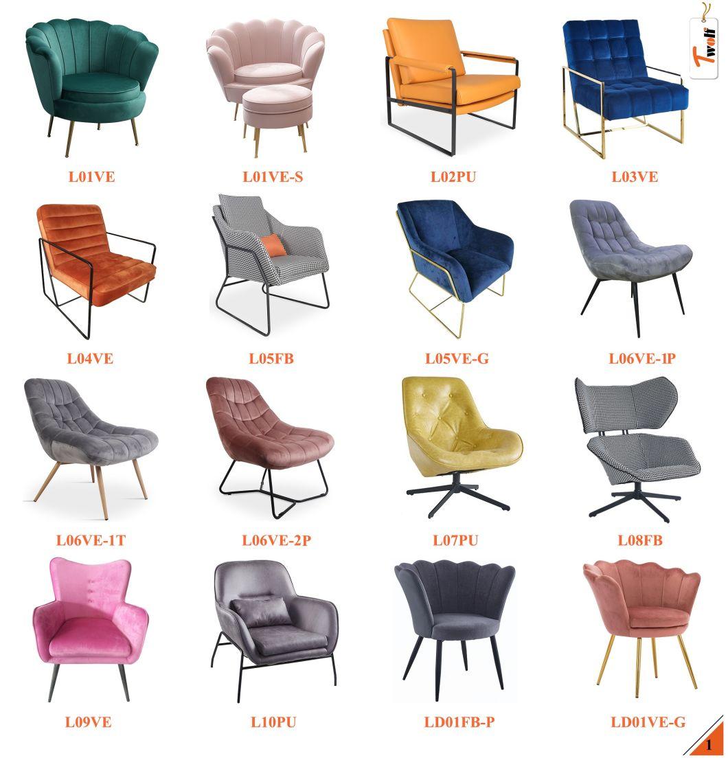 Modern Design Cheap Home Furniture PU Leather Dining Room Chairs Beech Wood Legs Colorful Fabric Accent Chair