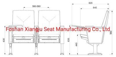 Comfortable Lecture Hall Aluminium Auditorium Seating Chair in Foshan Auditorium Chair Furniture