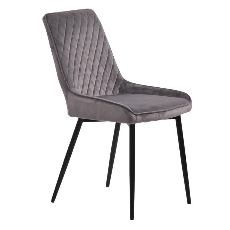 2022 New Modern Design Style Soft Back and Seat Velvet Fabric Upholstered Dining Arm Chair
