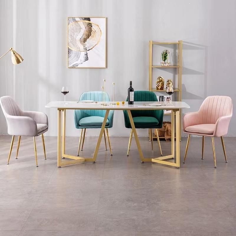 Velvet Fabric Modern Dining Chair Luxury Dining Chair