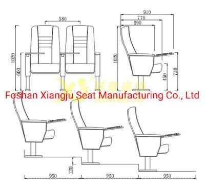 University Lecture Hall Student Desk and Chair Auditorium Chair Combo Conference Theater Chair