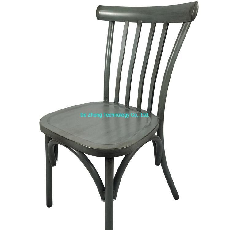 New Design Aluminum Arm Chair Vintage Painting Color Outdoor Bar Restaurant Chair