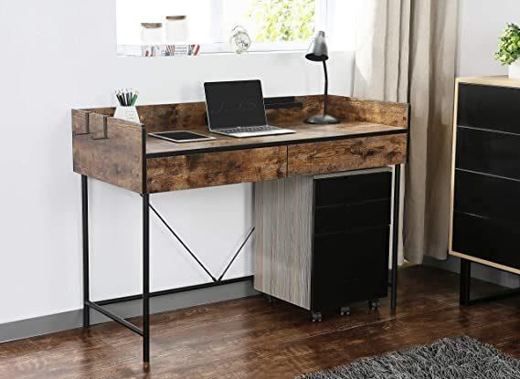 3 Drawer Rolling Wood File Cabinet with Wheels, Home Office Portable Vertical Mobile Wooden Storage Filing Cabinet