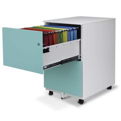 Gdlt Office Furniture File Cabinet 2 Drawers Large Capacity Mobile Metal Selling Simple Filing Cabinet