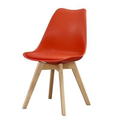 Modern Chairs Set Low Prices Top Quality Red PP Chair Leather Cushions Wooden Dining Chair Scandinav Chairs