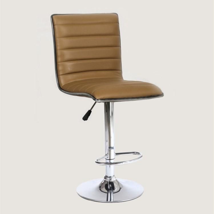 Barber Chair Modern Loft Home Bar Chairs Upholstered Bar Counter Stool Leather Bar Stool Chair with Footrest