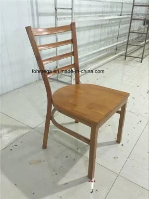 Ladder Back Wooden Chair with Wood Seat or Fabric Cushion Seat