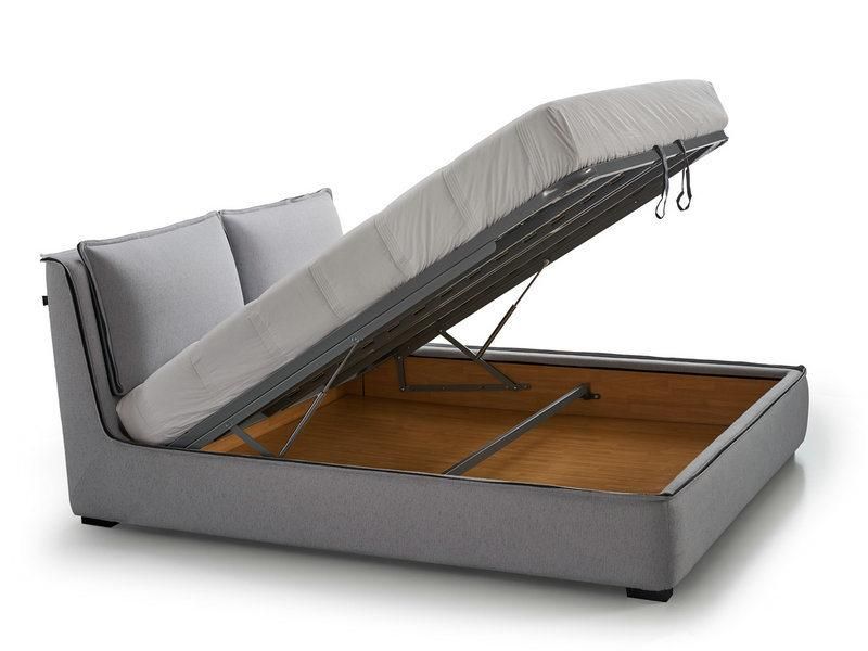 Modern Contemporary Bedroom Furniture Luxury Fabric King Size Storage Bed