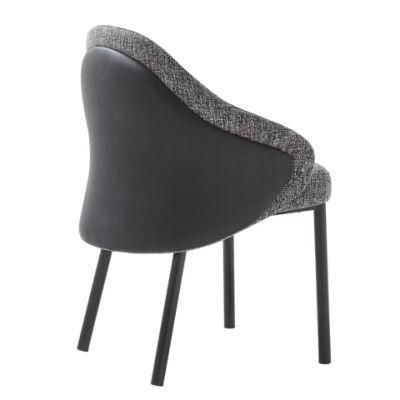 Customized Modern Dining Room Furniture Metal Nordic Fabric Leisure Chair Dining Chair