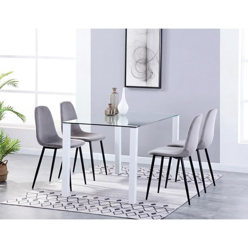 Dining Chairs Modern Dining Room Sets Indoor Furniture Leisure Cafe Chaise Velvet Metal Chairs in Chairs