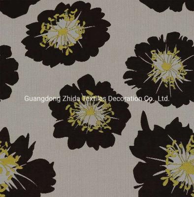 Home Textiles High-End Cotton Linen Flower Jacquard Upholstery Decorative Fabric