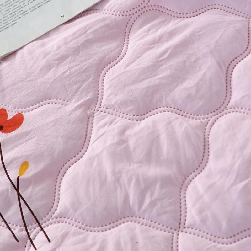 New Product Wholesale 100% Cotton Fabric Home Textiles Ultrasonic Bed Cover Thin Summer Bed Quilt