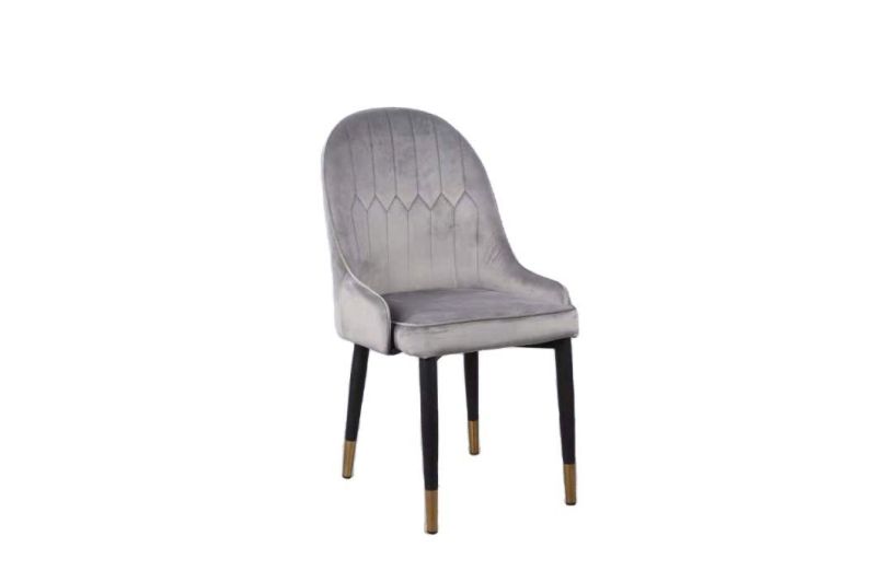 New Design Cheap Price Dining Room Furniture Wholesale Velvet Dining Chairs with Metal Legs