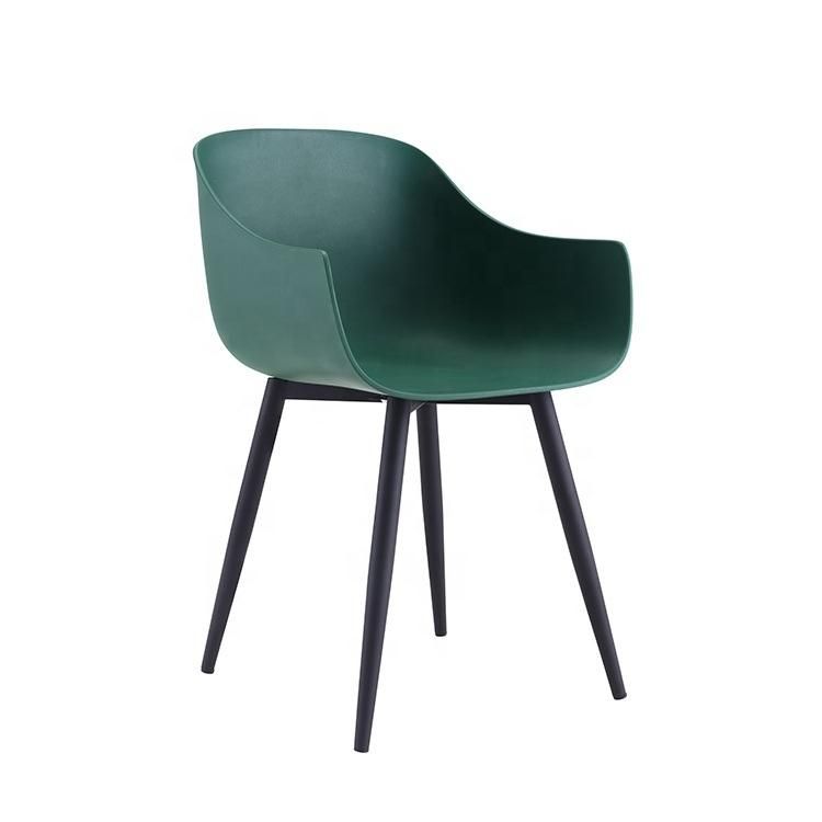 Modern Dining Room Powder Coated Legs Furniture Plastic Chair