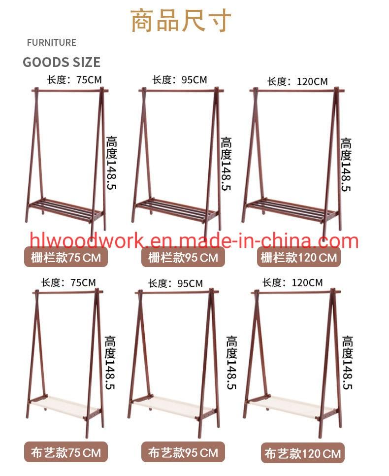 Beech Wood Stand Coat Rack Stand Hanger Foyer Furniture Brown Color Fence Style Living Room Coat Rack Office Furniture
