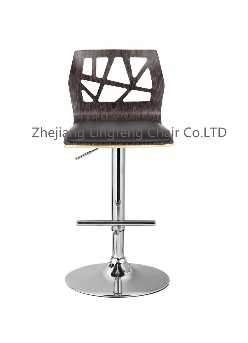 Simple Style High Bar Chair, Commerical Furniture Bar Stools Swivel Wooden