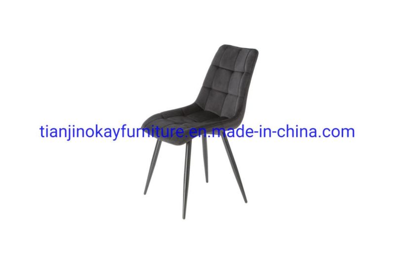 Selling Fashion Dining Furniture Simple Design Metal Legs PU Leather Dining Chairs for Sale