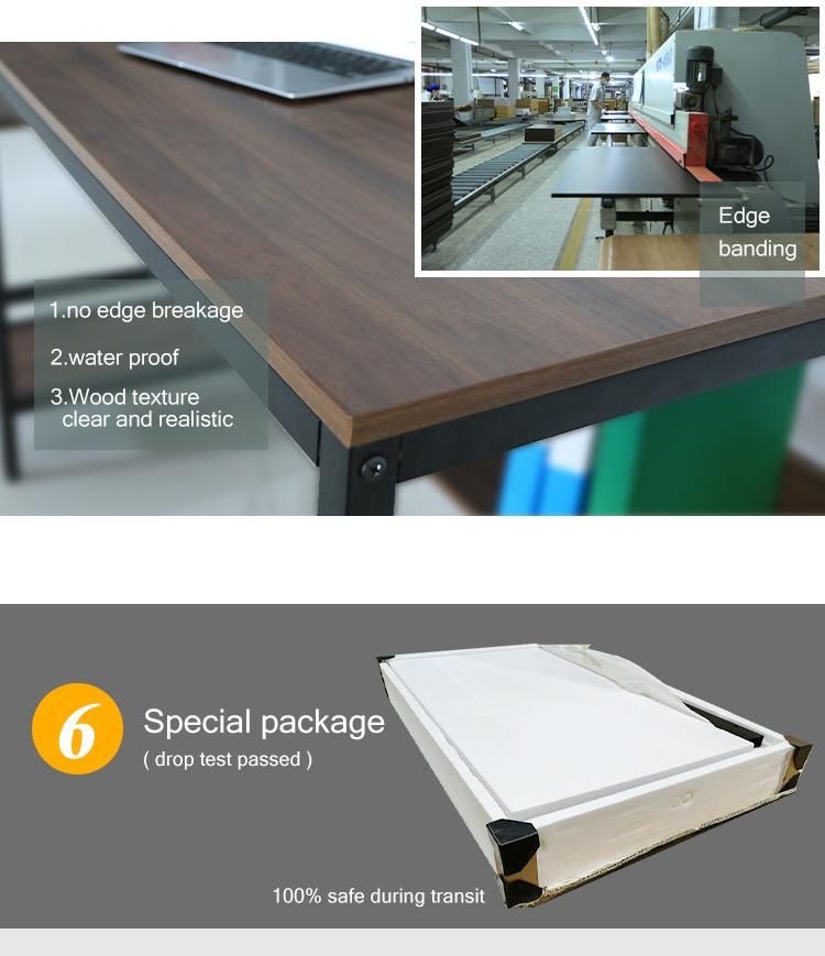 Simple Wood Steel L-Shape Corner PC Desk Computer Gaming Desk