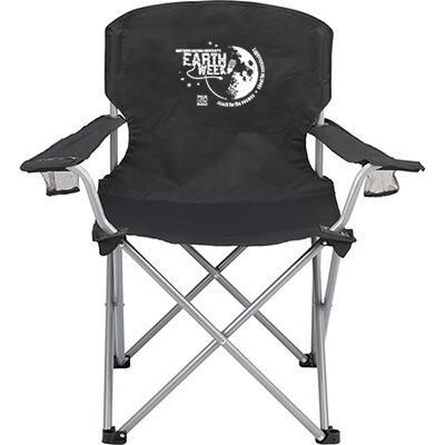 Customized Deluxe Outdoor Portable Folding Camping Chair with Side Table and Pocket