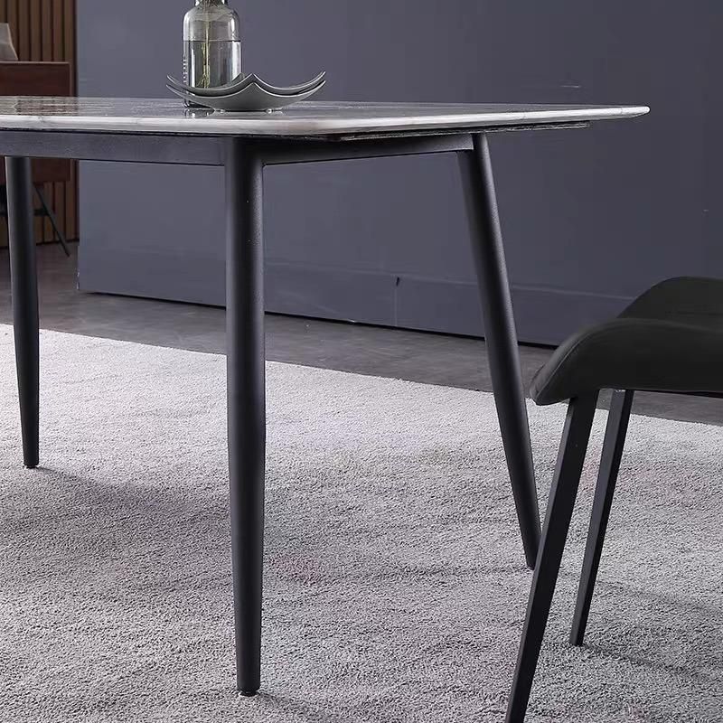 Simple Modern Solid Wood Table Leg Marble Top Dining Table