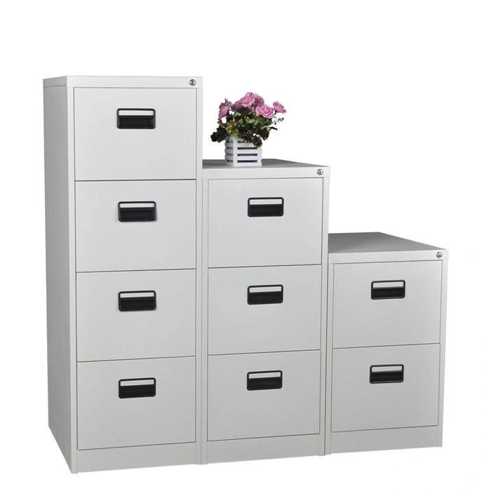 Office Filing Cabinet Locking Steel Drawer 4 Card Box Storage Vertical Desk Side Hanging File Cabinet