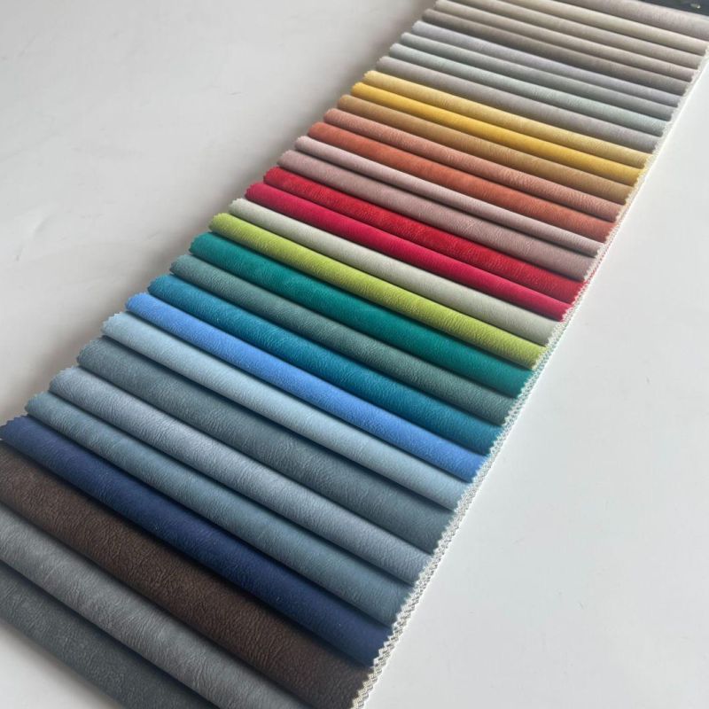 China Colorful Nylon Flock Mat Functional Sofa Fabric Double Flocking Water Repellent Easy Cleaning Upholstery Fabric (JX008.)