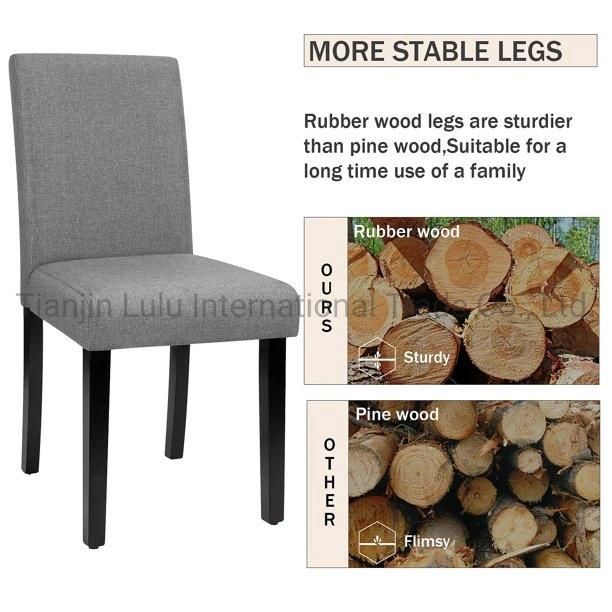 Restaurant Dining Chair Fabric Dinging Chairs with Wood Legs for Restaurant