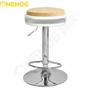Onenoe Bar Furniture Sets Metal Adjustable Swivel Height Multi-Purpose Floor Mounted Bar Chairs Round Stainless Velvet Armless Bar Chairs