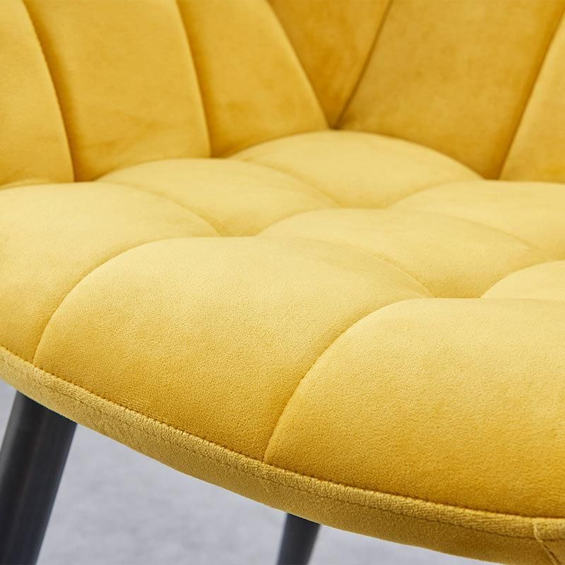 Furniture Design Fabric Velvet Metal Tube Dining Chair for Dining Room