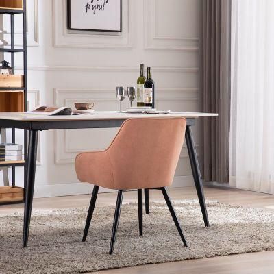 Comfortable Upholstered Fabric Armed Living Room Dining Chairs