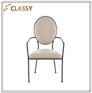 Modern Metal Frame Upholstered Fabric Velvet Dining Chair