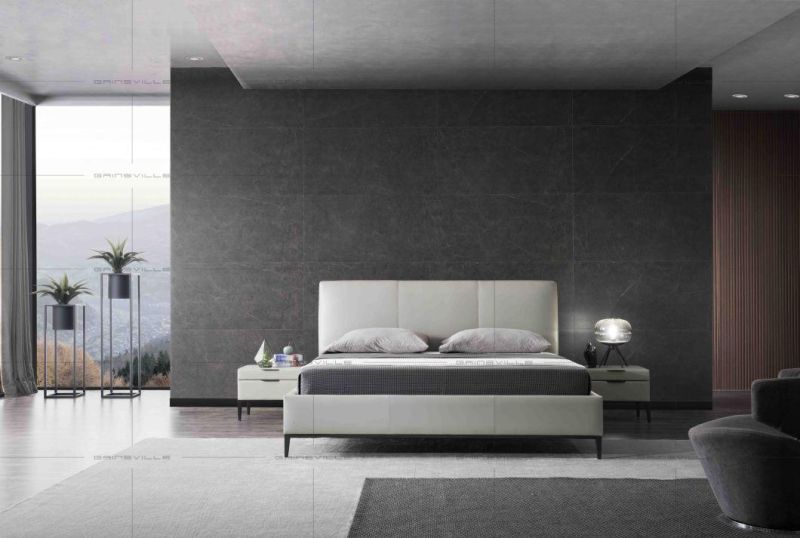 Modern Bedroom Furniture Beds Wall Bed King Bed with Beautiful Leather Bedframe Gc1816