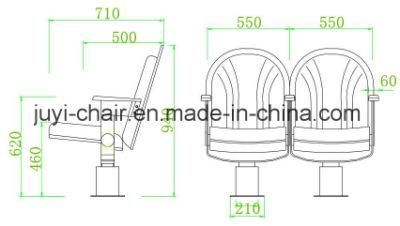 Jy-919 Auditorium Chair Commercial 4D Motion Wood Part Stackable Cinema Chair