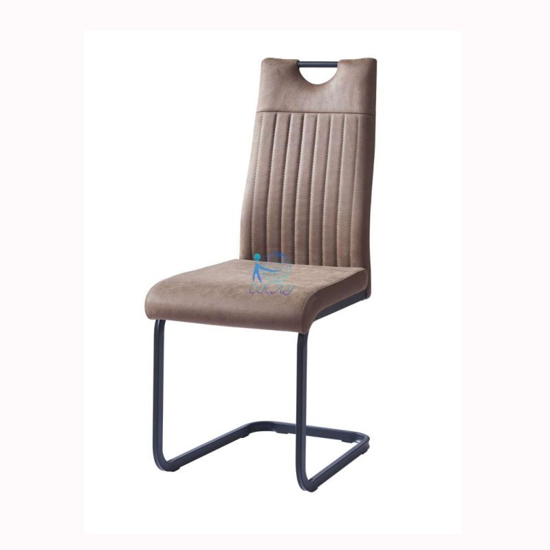 Modern Nordic Dining Chair with Metal Frame Black Legs restaurant Chair