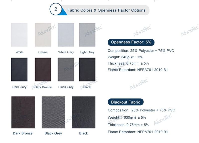 Outdoor Grey Roller Blinds Semi-Blackout Fabric Roller Shades Screen Zip External Blinds Outdoor
