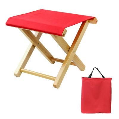 New Red Travel Picnic Folding Wooden Stools Chair