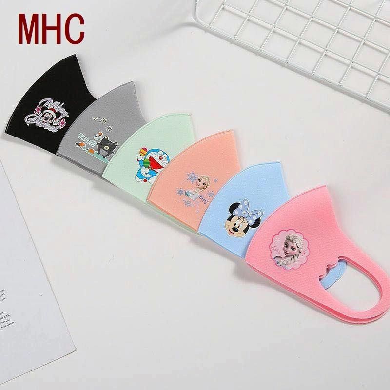 Cartoon Anti-Fog/Haze/Dust for Mouth Protective Washable Reusable Ice Silk Cotton Face Mask-Shield Cooling Fabric Mask