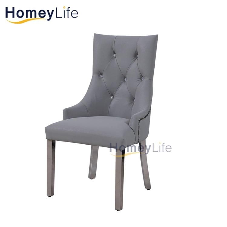 Banquet Event France Design Foshan Manufacture PU Cushion Dining Chair