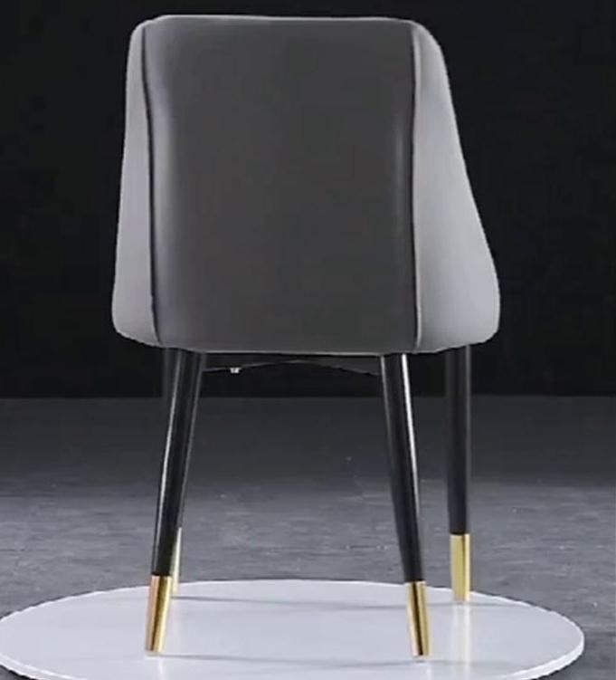 Modern Cheap Simple Design Cafe Leather PU Dining Chair Black for Chair Dining Room Furniture Made in China