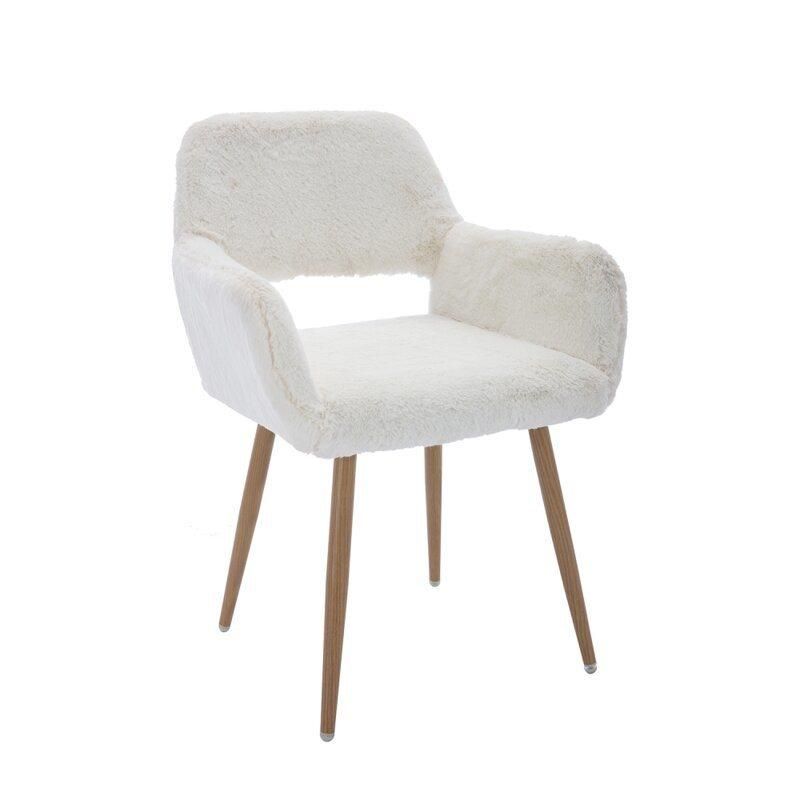 Modern Nordic Style Hotel Restaurant Hollow Design Velvet Dining Room Chair