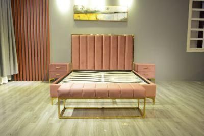 Huayang Hot Sale Home Furniture Modern Bedroom Furniture Bed King Bed Fabric Bed Leather Bed Sofa Bed Wall Bed in Modern Style Fabric Bed