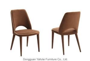Factory Hot Sale Brown Fabric Dining Chair