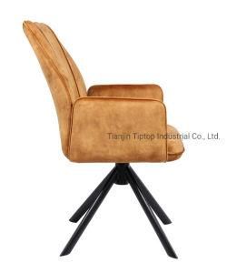 Swivel Hotsale High Quality Dining Chair Fabric Metal Leg Home Furniture Modern Chairs Sillas