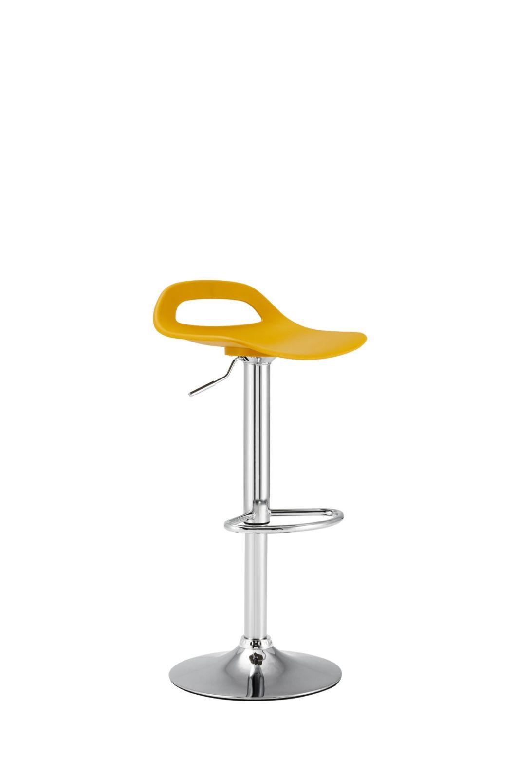 Nordic Modern Design Stainless Steel Legs PP Plastic Seat High Bar Chair