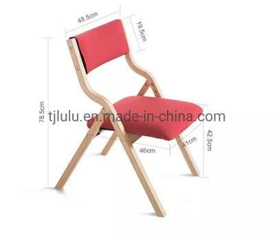 Foldable Bent Plywood Wood Bentwood Office Dining Room Furniture Fabric Dining Chair Wooden Chair