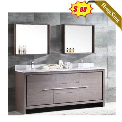 Nordic Style Bathroom Furniture Basin Wood MDF Storage Bathroom Vanity Cabinet with Mirror (UL-9NE0153)