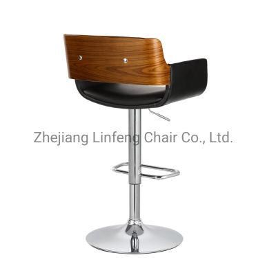 Bar Chair Nordic Tall Counter Furniture Metal Velvet Back Luxury Kitchen Leather Modern High Stool Bar Chairs for Bar Table
