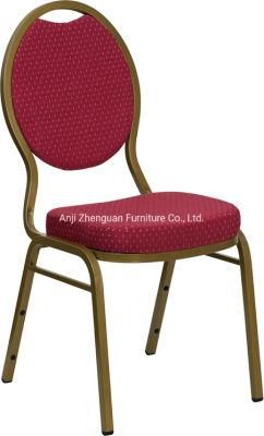 Stackable Burgundy Fleck Fabric Dining Banquet Chair (ZG10-005)