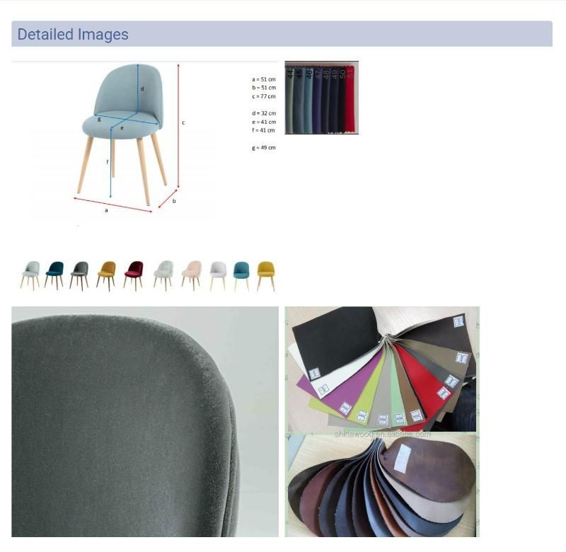 Wholesale Modern Light Luxury Furniture Steel Gold Legs Velvet Dining Room Chair