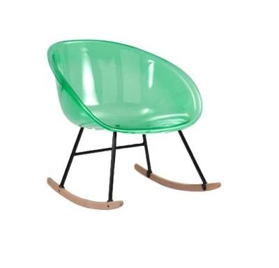 Modern Rocking Chair Patchwork Relaxing Comfortable Armchair Recliner Patchwork Accent Chair